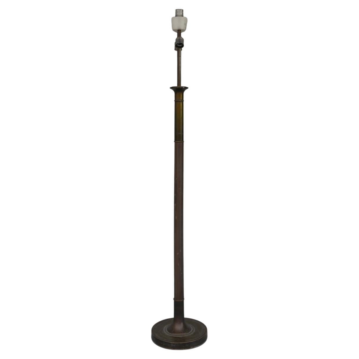 French Mid-Century Brass Floor Lamp