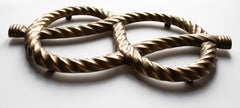 French Mid-Century Brass Rope Trivet
