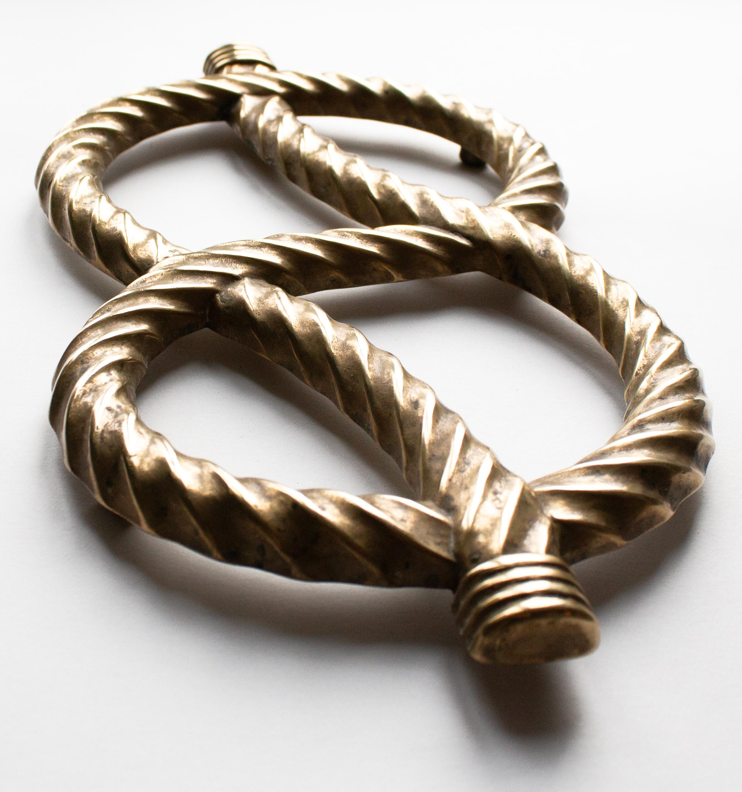 Francese Sottopentola francese di metà secolo in corda d'ottone in vendita