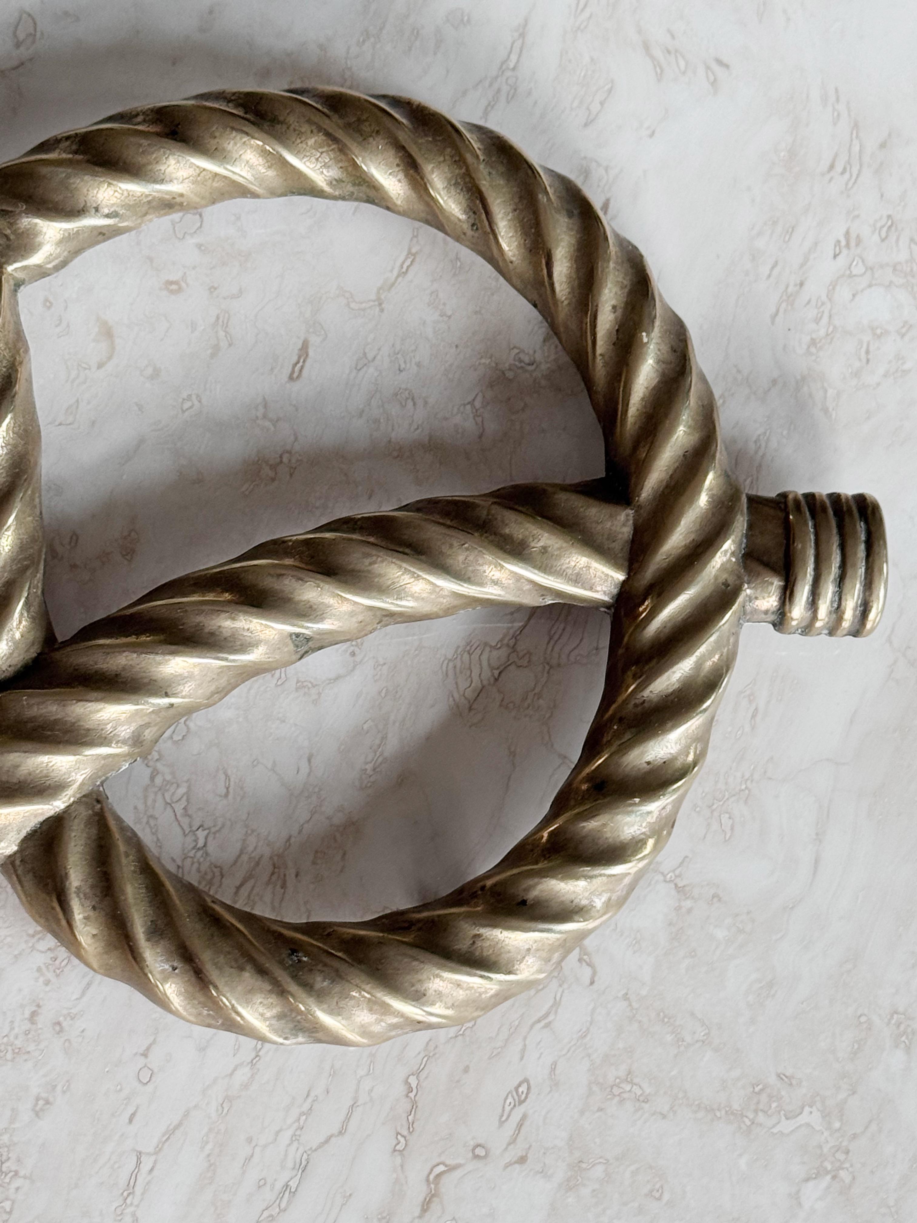 Sottopentola francese di metà secolo in corda d'ottone In condizioni buone in vendita a Stockholm, SE