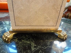 French Maison Baguès Style Bronze and Marble Lamp with Paw Feet