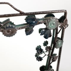 French Midcentury Bronze Naturalistic Designed Mirror for Lanvin Paris, 1970s