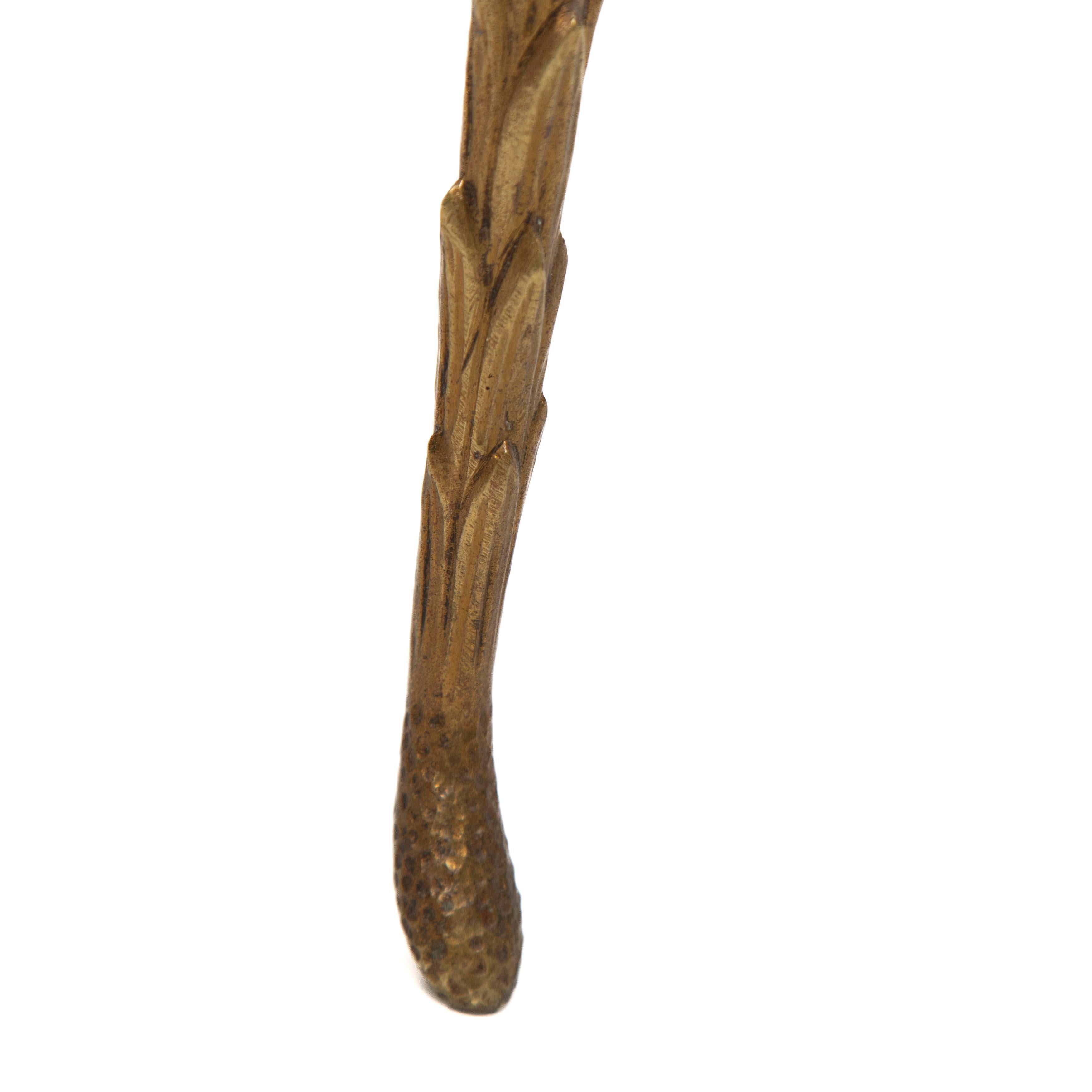 Französischer Sofatisch aus Bronze im Palmenblatt-Design von Maison Charles, 60er Jahre im Angebot 6