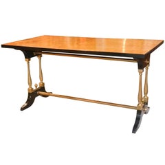 French Midcentury Burl Walnut Coffee Table