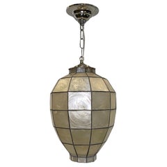 French Midcentury Capiz Lantern