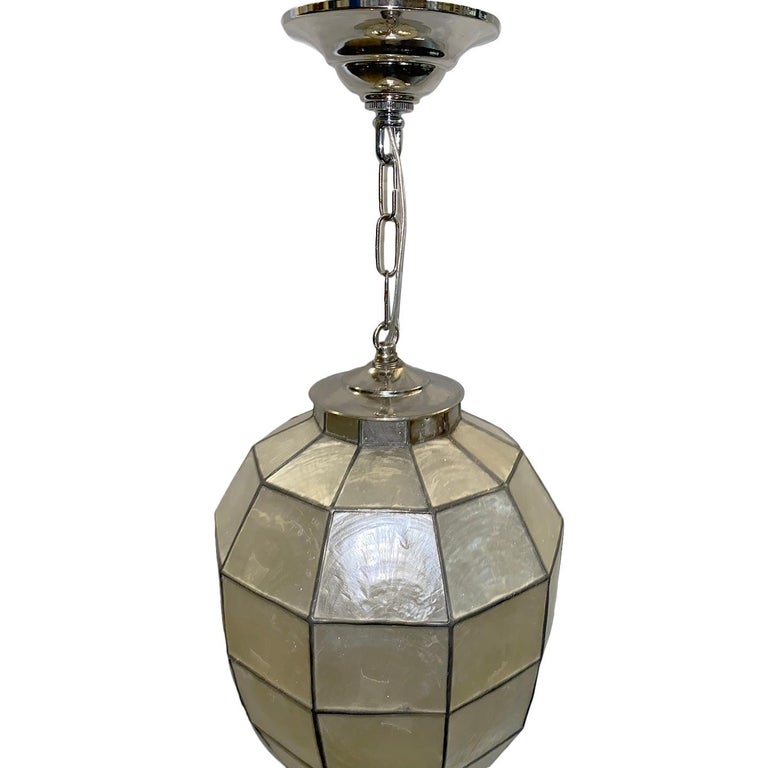 French Midcentury Capiz Lantern For Sale at 1stDibs | capiz lantern for sale
