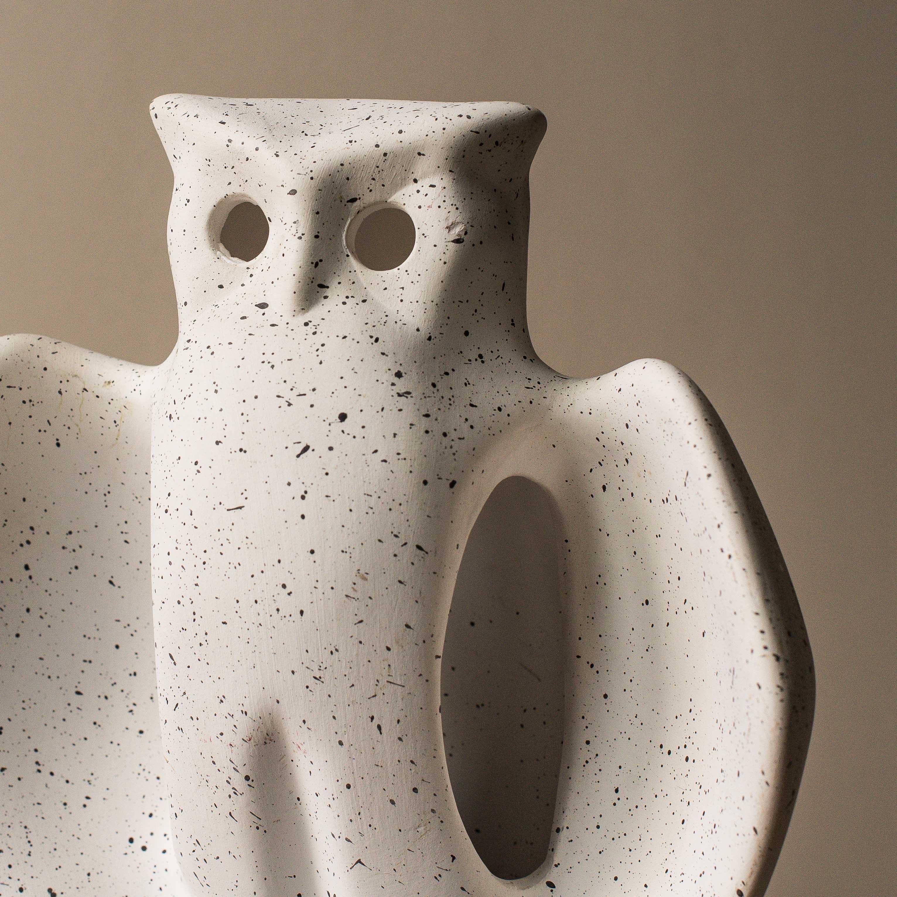 Ceramic Owl Lamp French Mid-Century  For Sale 1