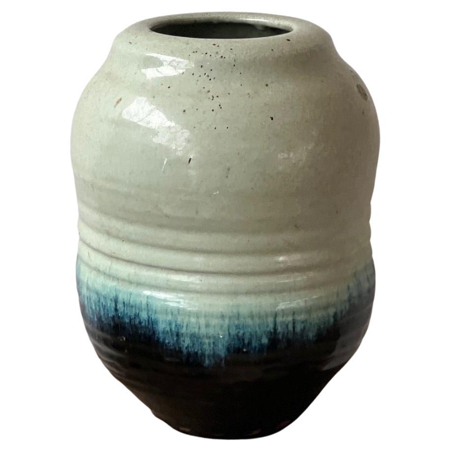 Vintage Tall Midcentury HandPainted Ceramic Pottery Vase at 1stDibs