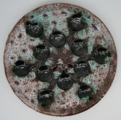 French Mid-Century Ceramic Snail Set by Marius Giuge, Vallauris, 1960s