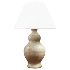 French Mid-Century Ceramic Table Lamp by Jean Dubost, 1970s