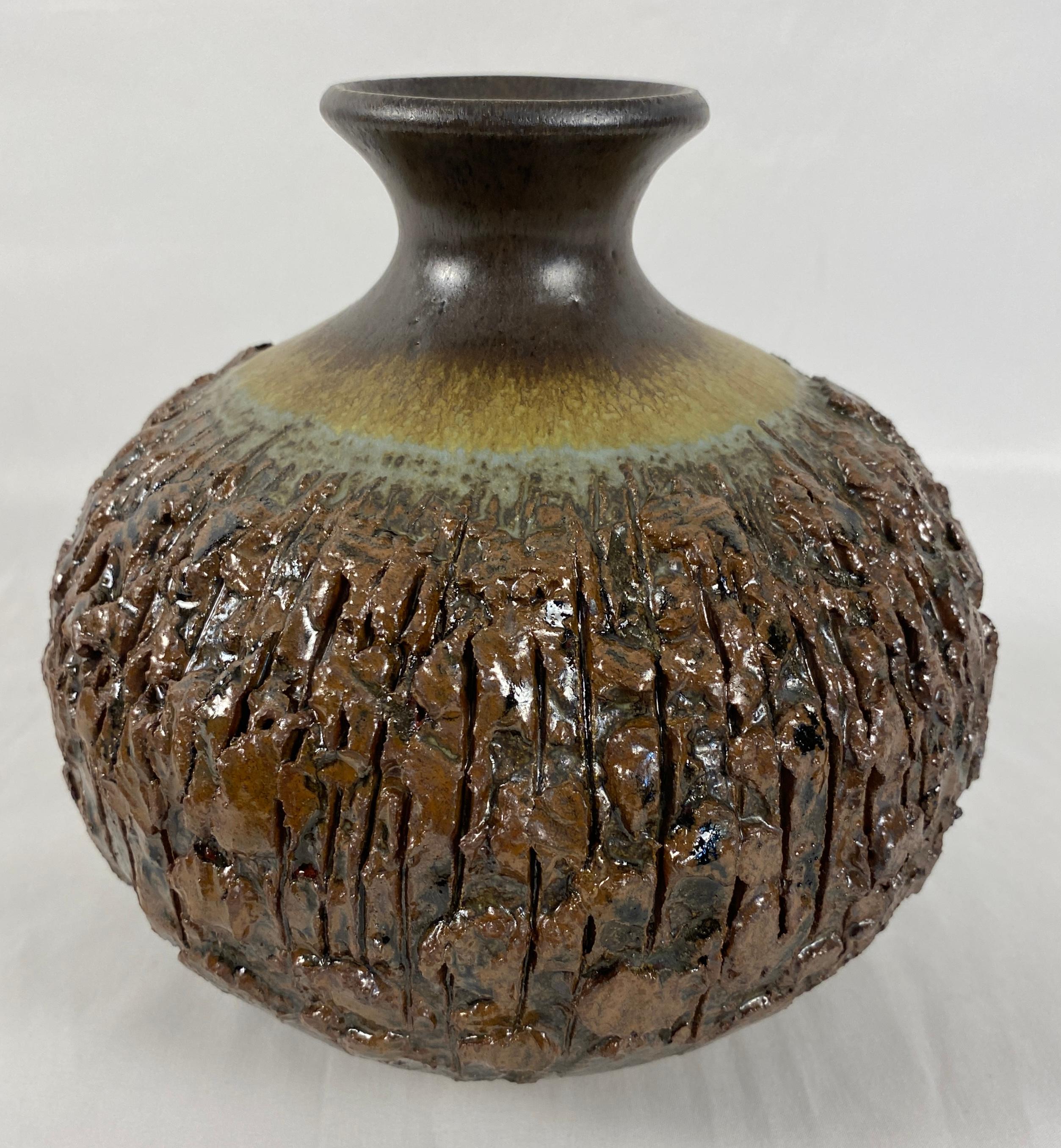 Mid-Century Modern Vase français Art Brut, style lave grasse du milieu du siècle dernier en vente