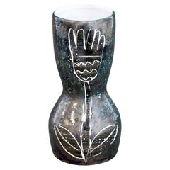 French Mid-Century Ceramic Vase by Atelier du Grand Chêne (circa 1950s) - Small