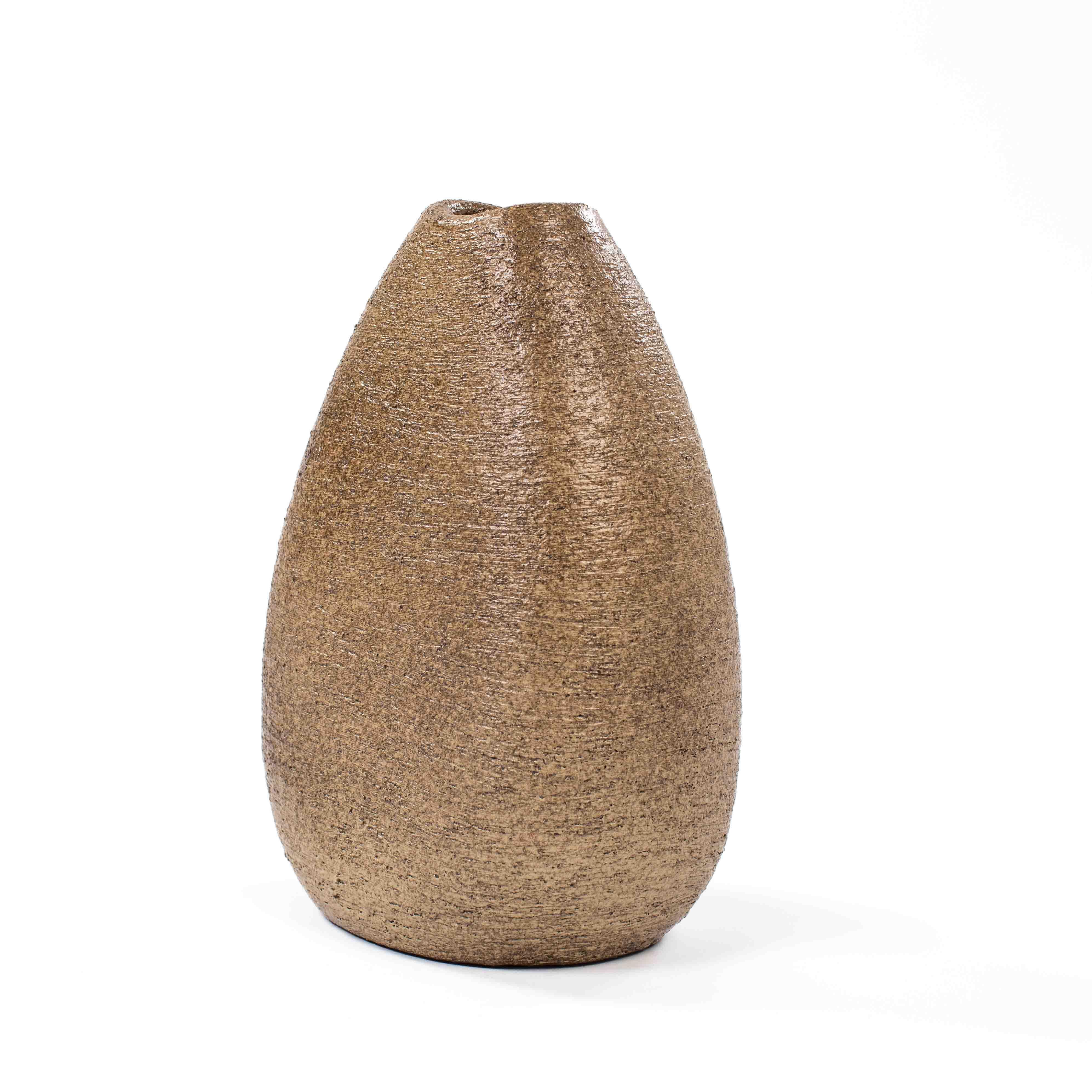 French Mid-Century Ceramic Vase with Geometric Decoration by G. Masarra, 1950s For Sale 1