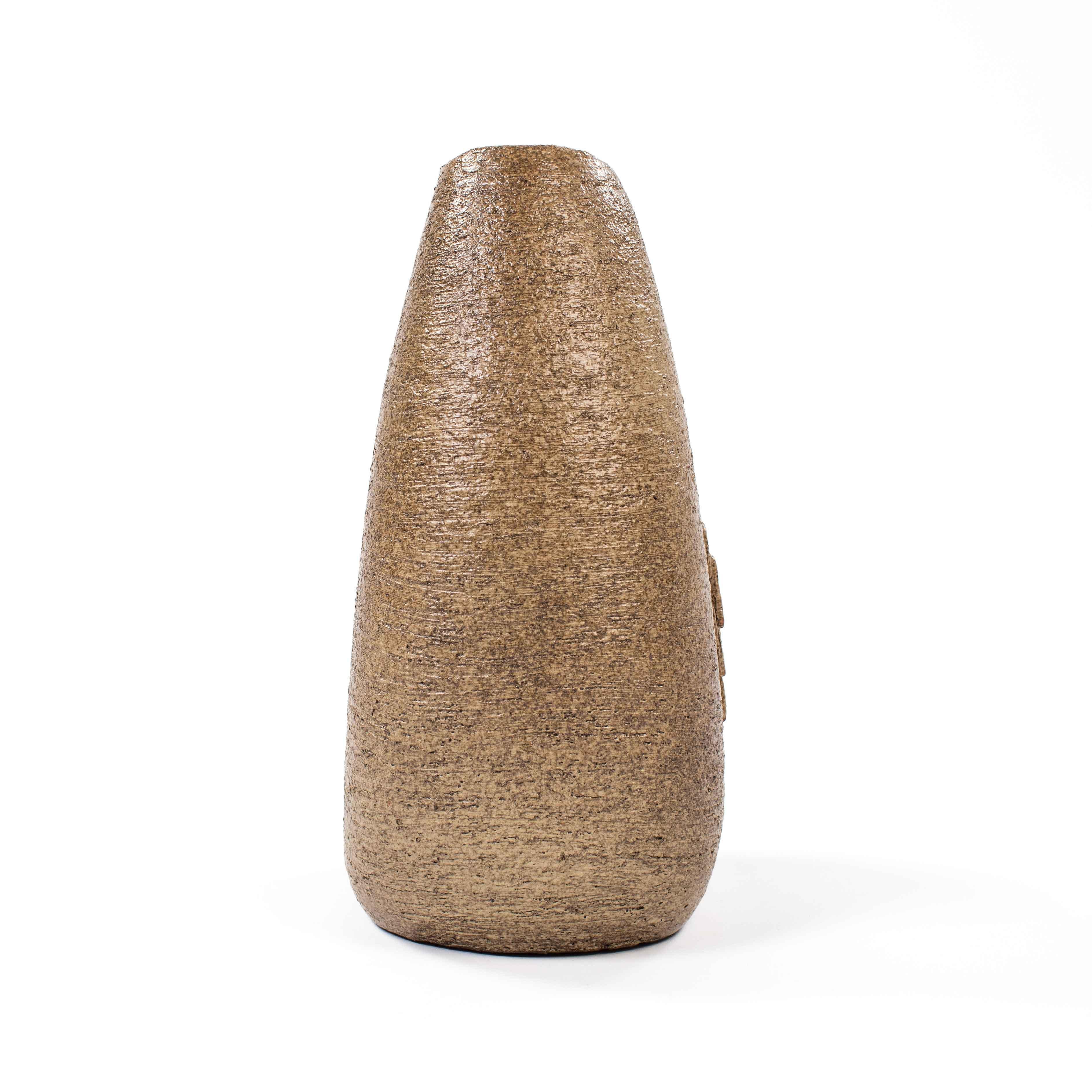French Mid-Century Ceramic Vase with Geometric Decoration by G. Masarra, 1950s For Sale 2