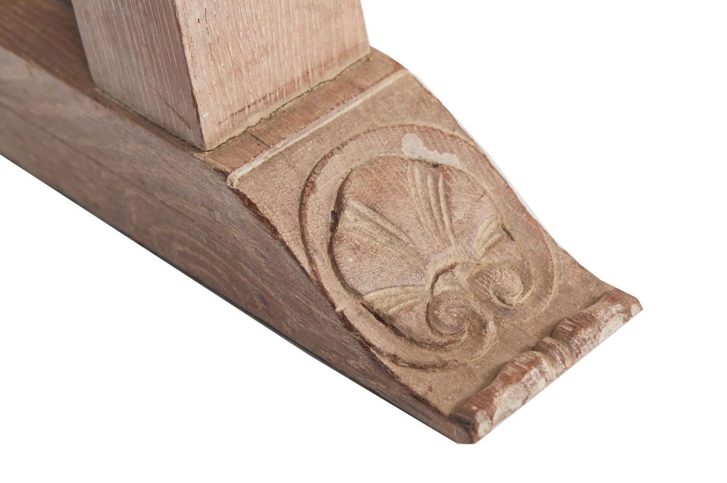 Français French Mid-Century Cerused Oak Dining Table en vente