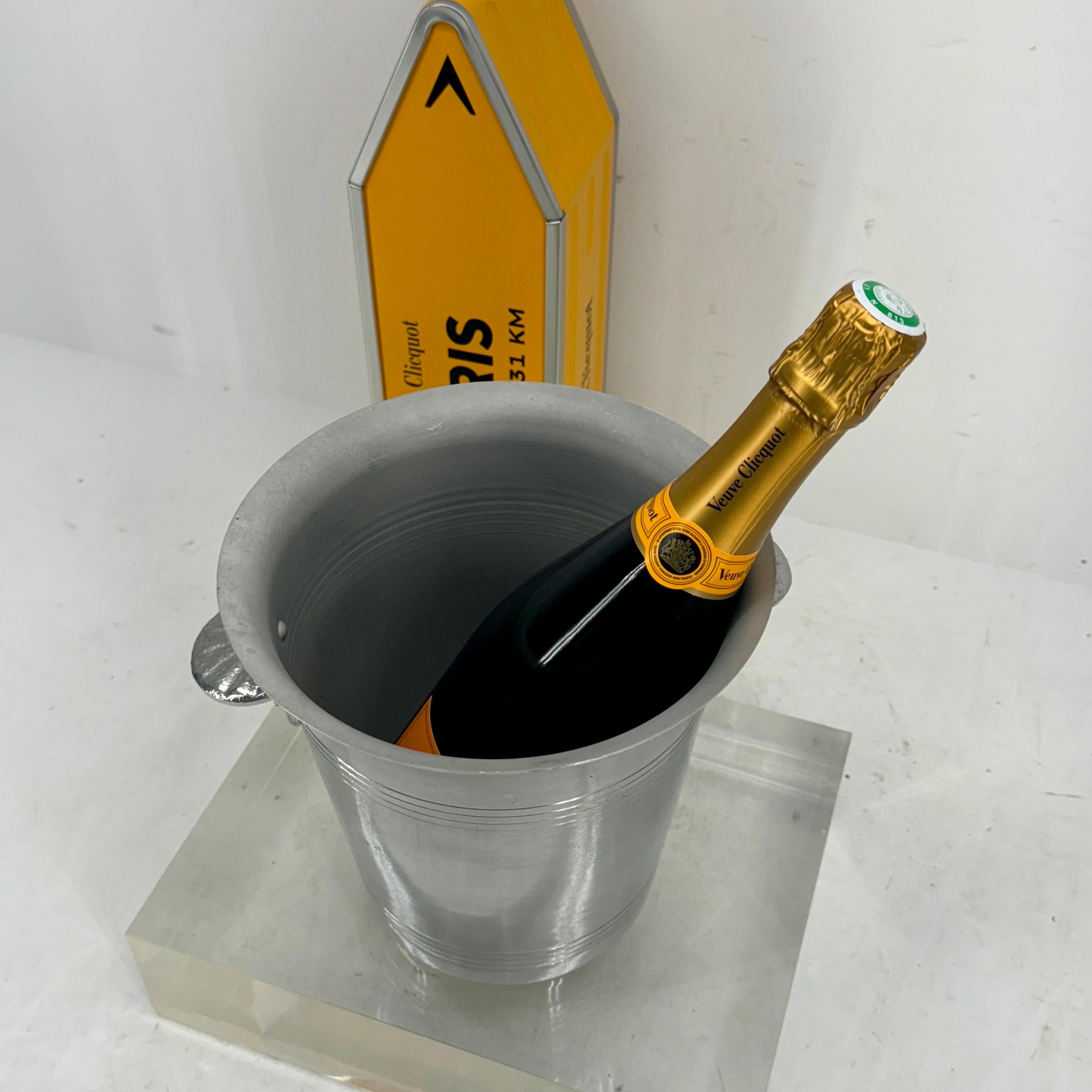 Aluminum French Mid-Century Champagne Wine Grandin Ice Bucket  For Sale
