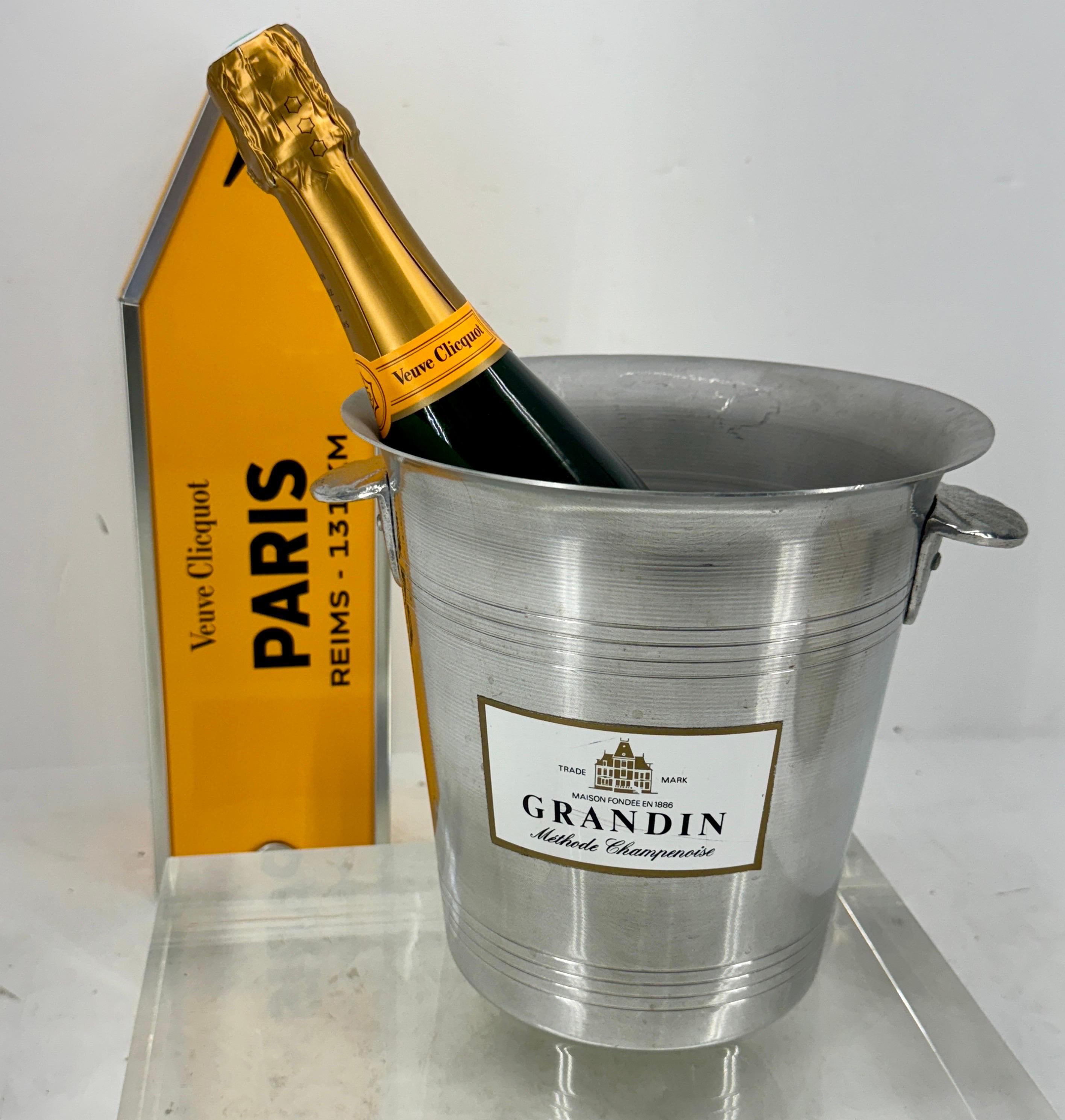 Französisch Mid-Century Champagner Wein Grandin Eiskübel im Angebot 2