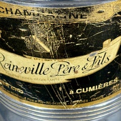 Seau à glace pour le vin de Champagne du milieu du siècle avec poignées en Wood