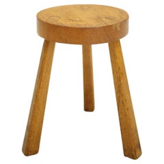 French Mid Century Circular Top Stool