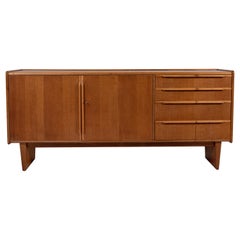 French Midcentury Credenza with Plinth Legs