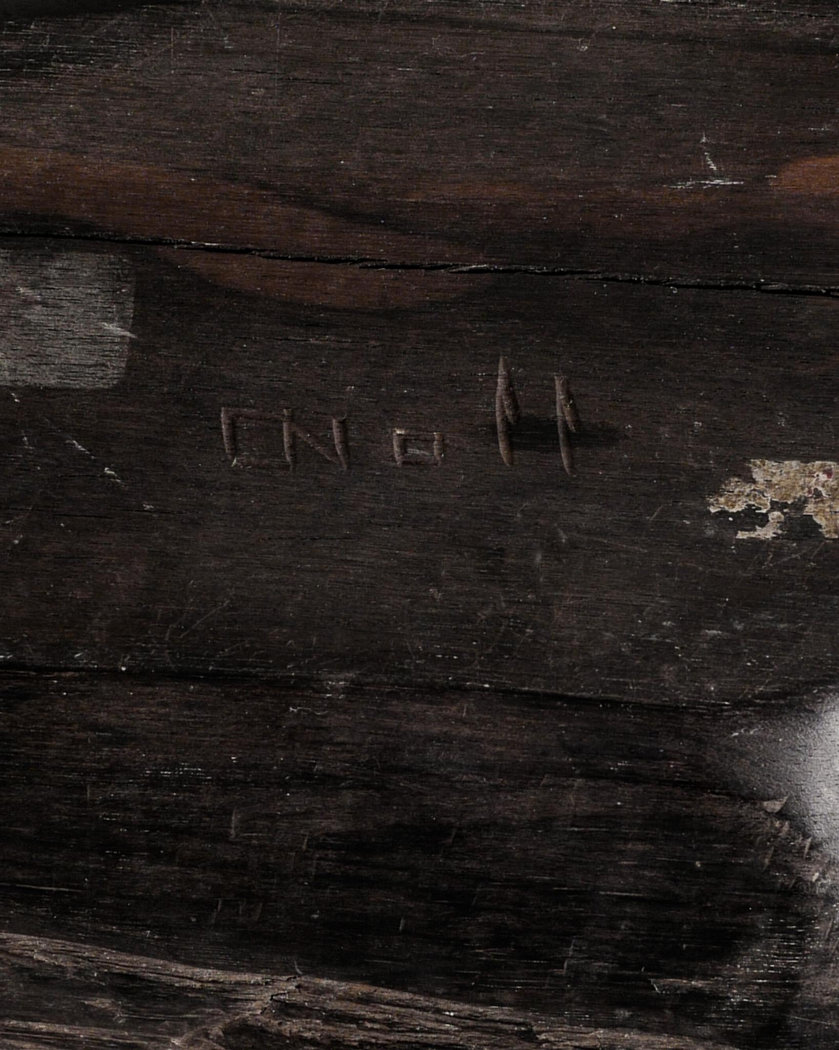 Gran cuenco decorativo francés de madera de ébano de mediados de siglo, Odile Noll, años 70 mediados del siglo XX en venta
