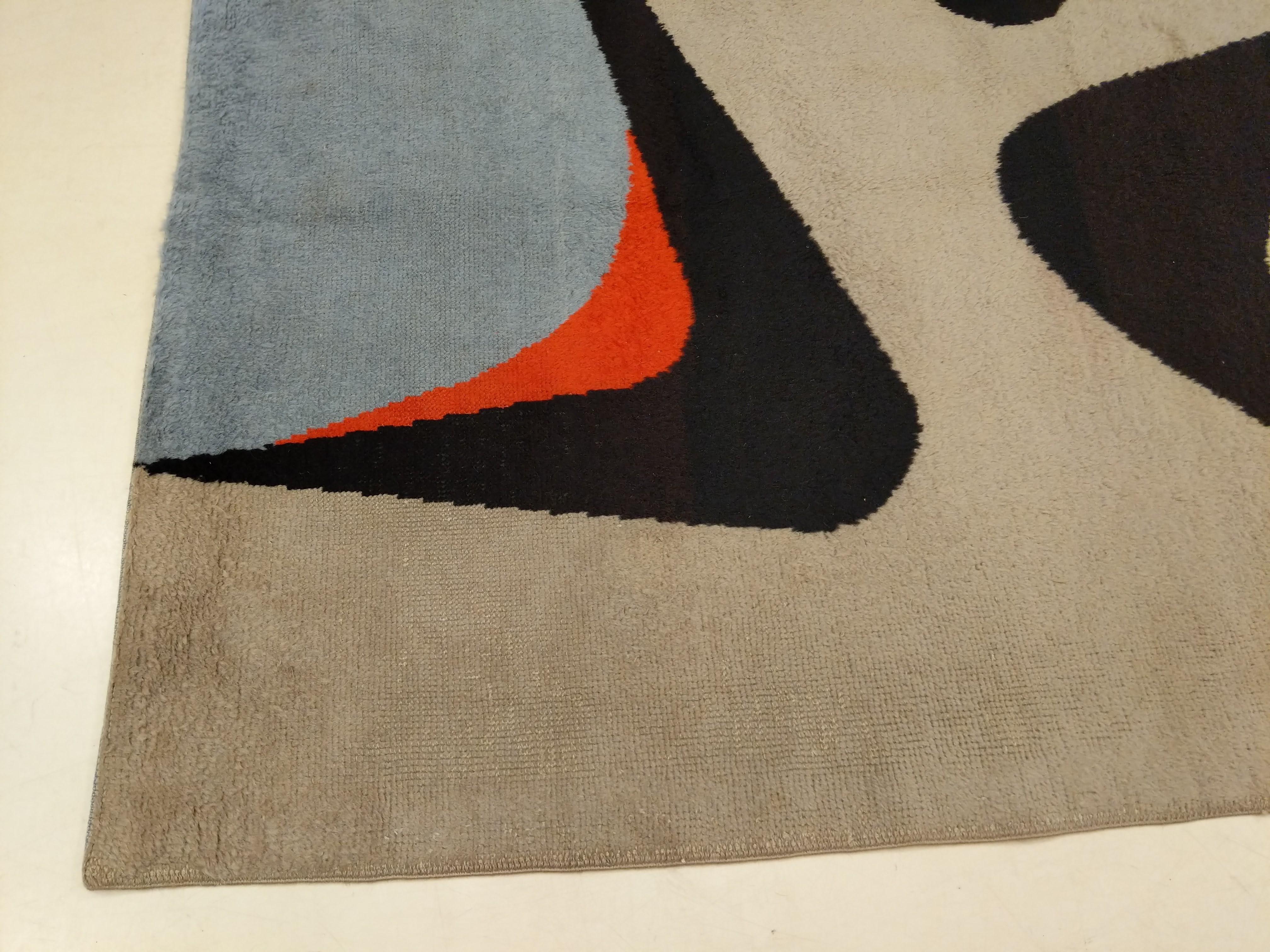 French Midcentury Design Rug by Jacques Borker For Sale 4