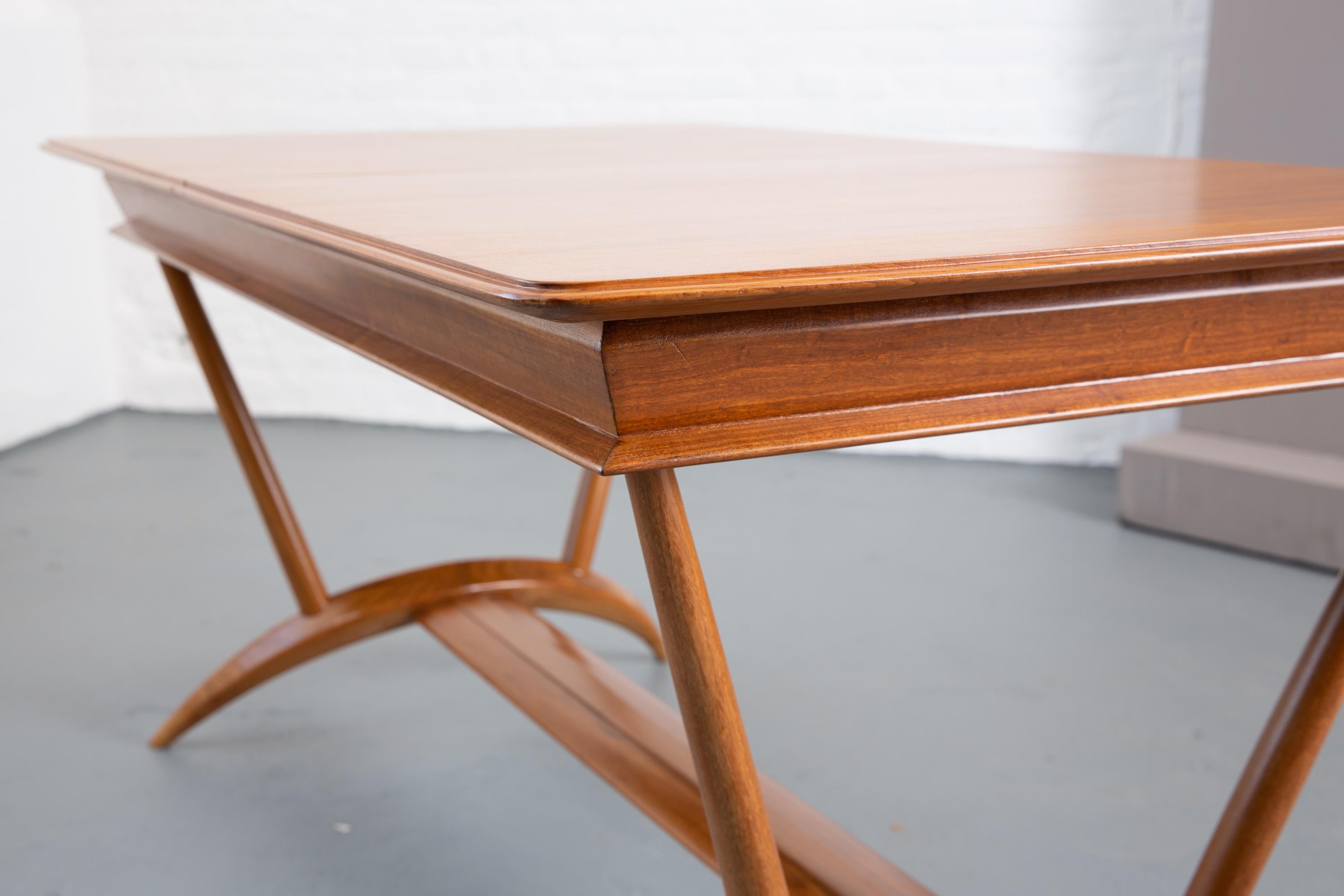 French Mid-Century Dining Table/Desk with Leaf For Sale 6