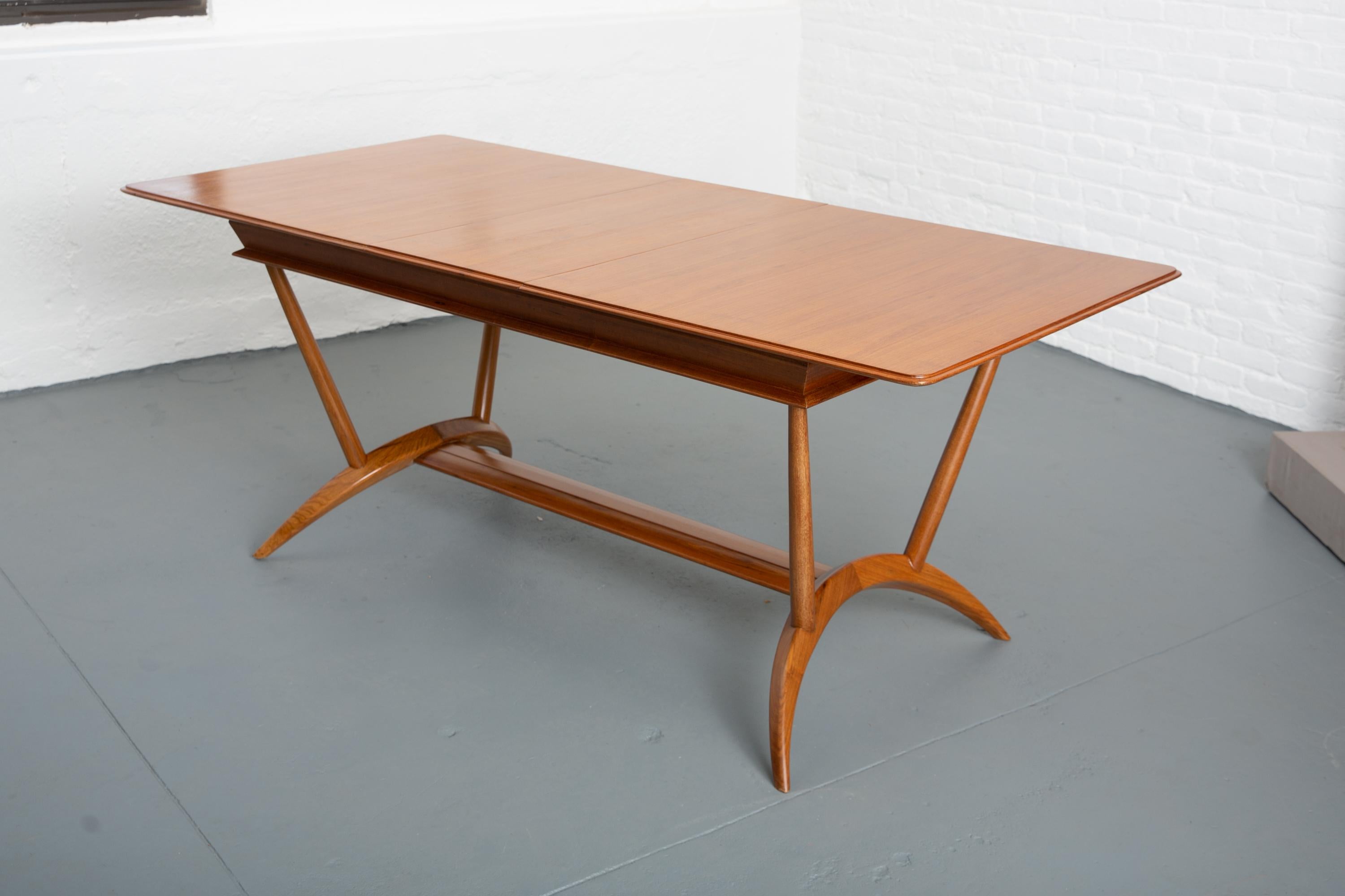 French Mid-Century Dining Table/Desk with Leaf For Sale 13