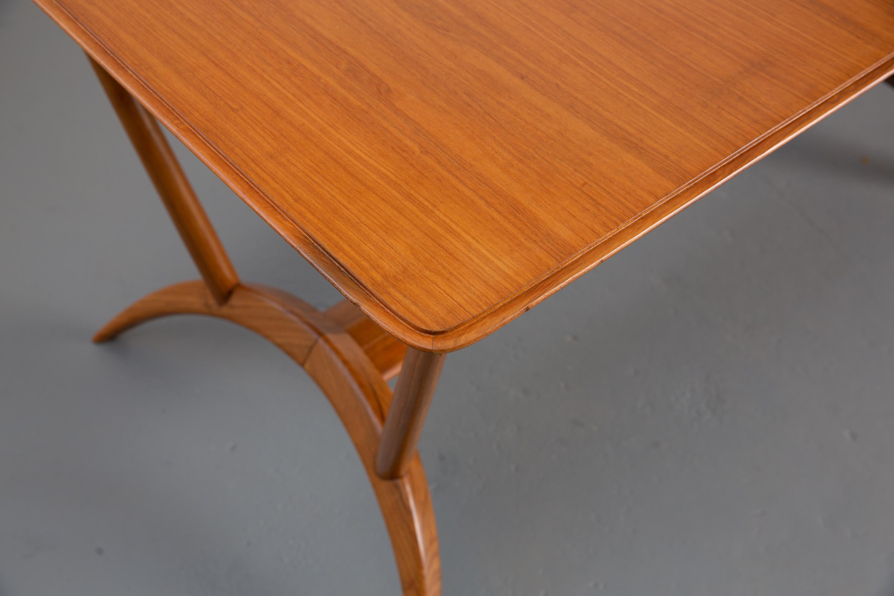 Mid-Century Modern French Mid-Century Dining Table/Desk with Leaf For Sale