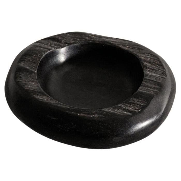 French Mid Century Ebonized Wooden Bowl by Odile Noll Produced in France, 1970s