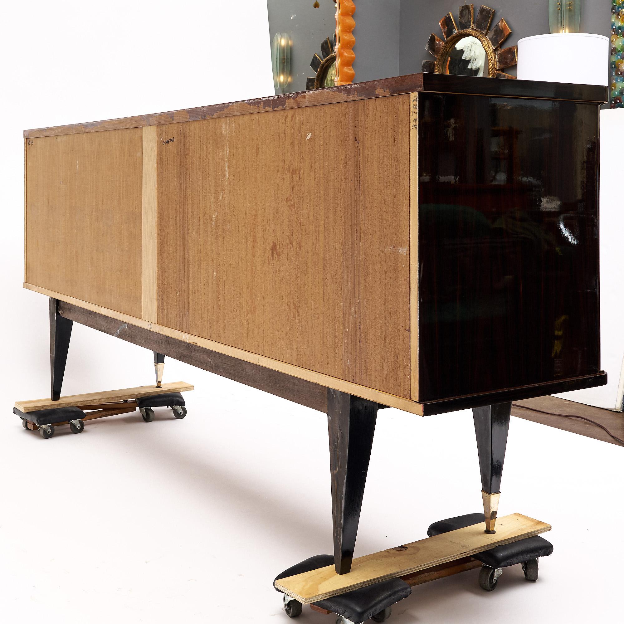 French Mid-Century Ebony of Macassar Buffet 5