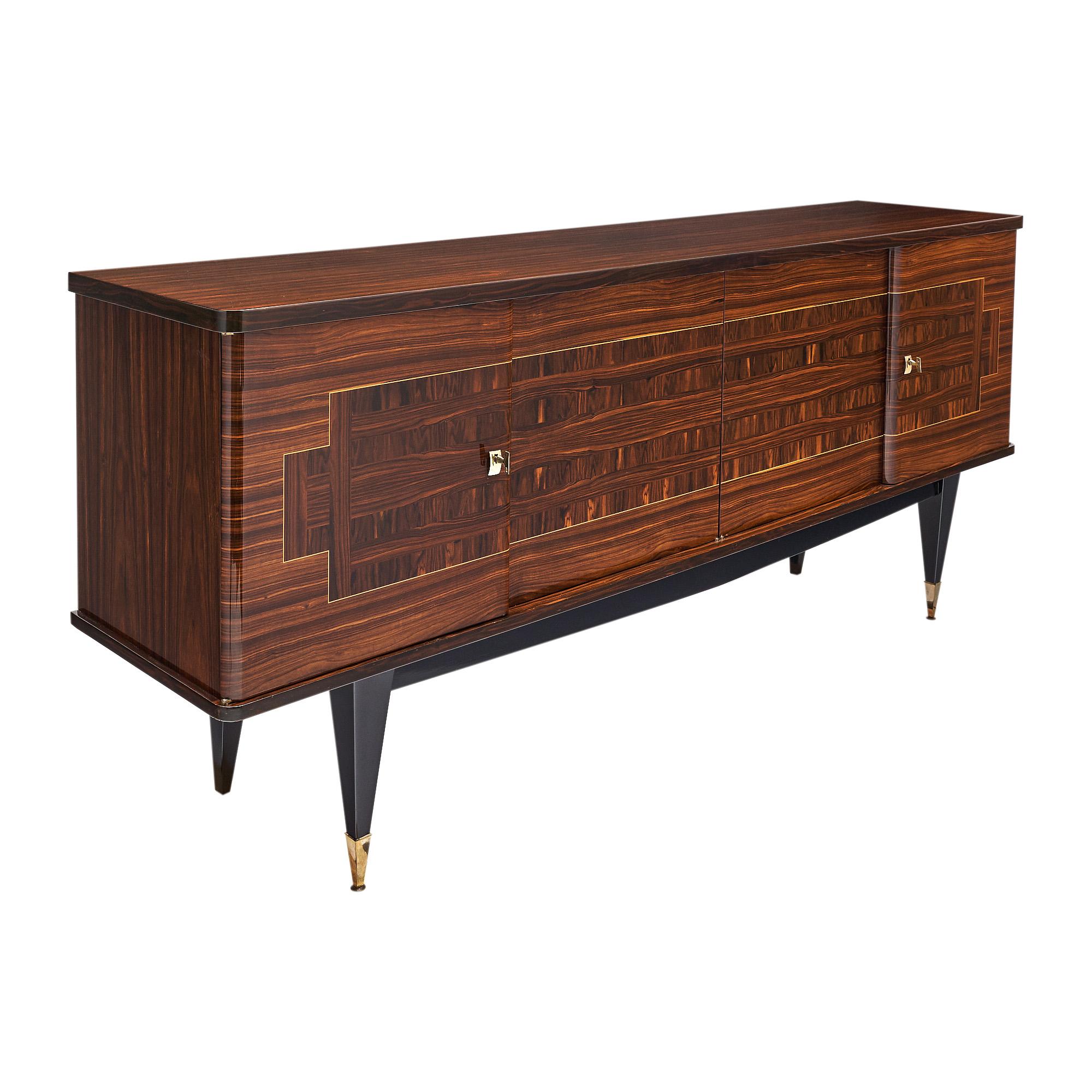 Mid-Century Modern French Mid-Century Ebony of Macassar Buffet