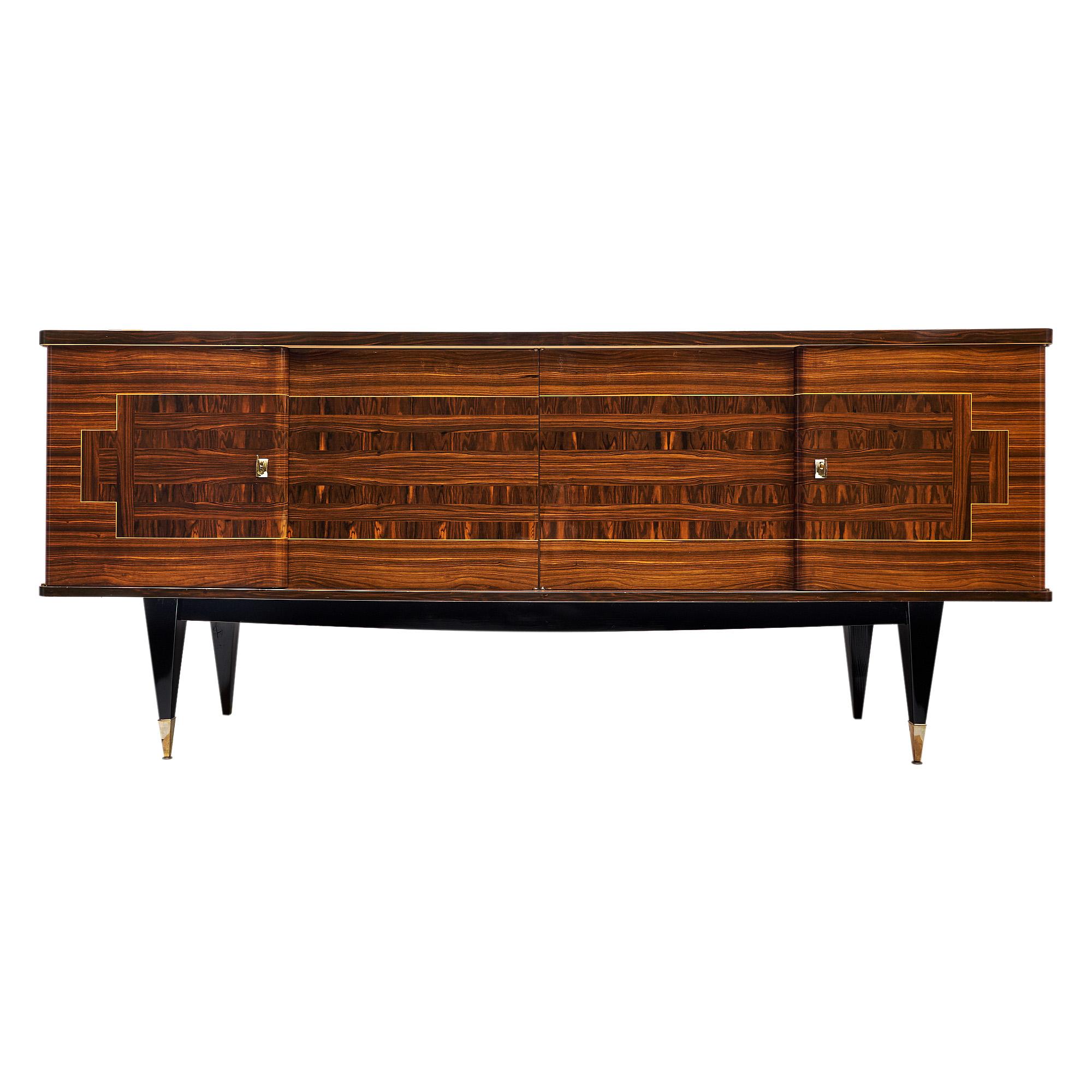 Mid-20th Century French Mid-Century Ebony of Macassar Buffet