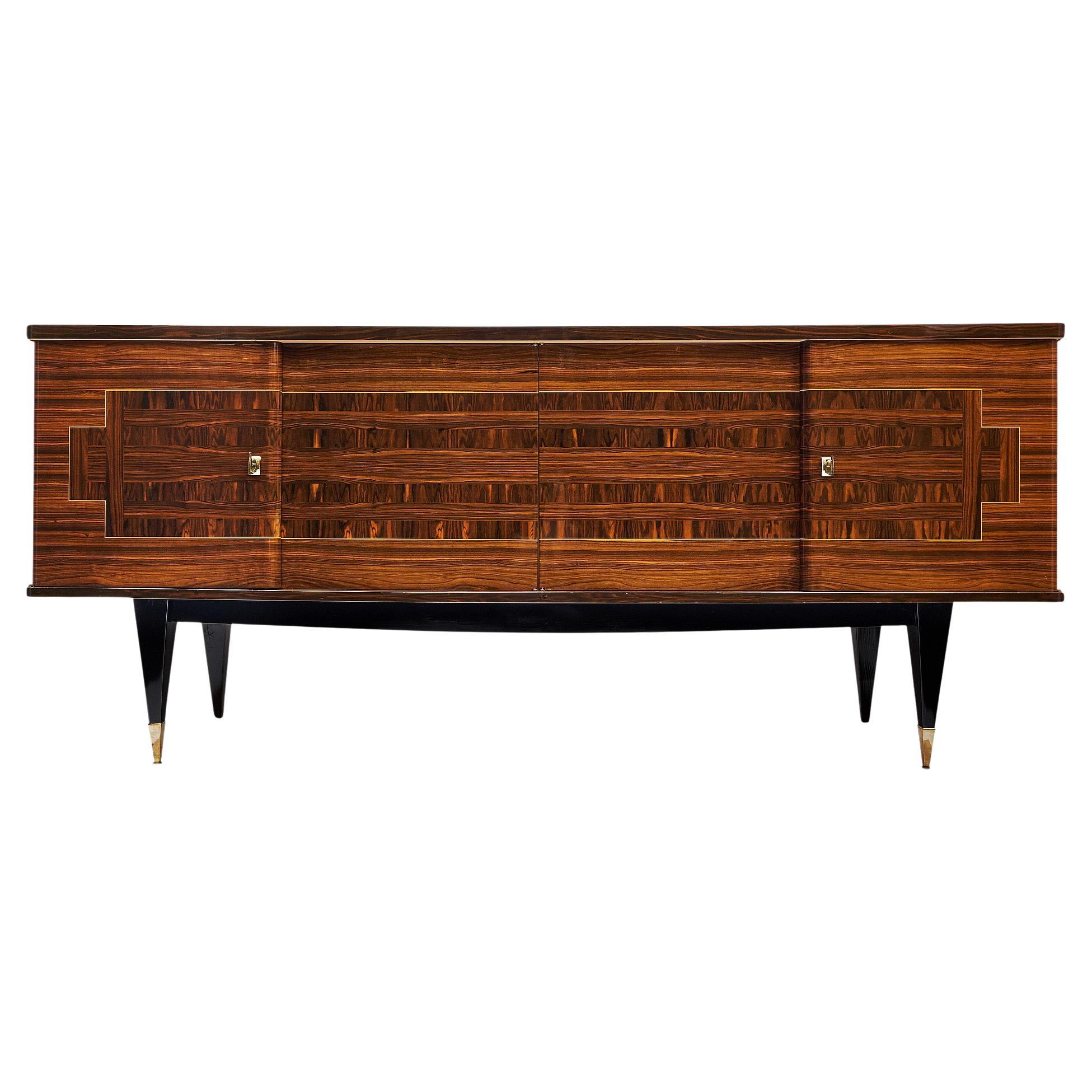 French Mid-Century Ebony of Macassar Buffet