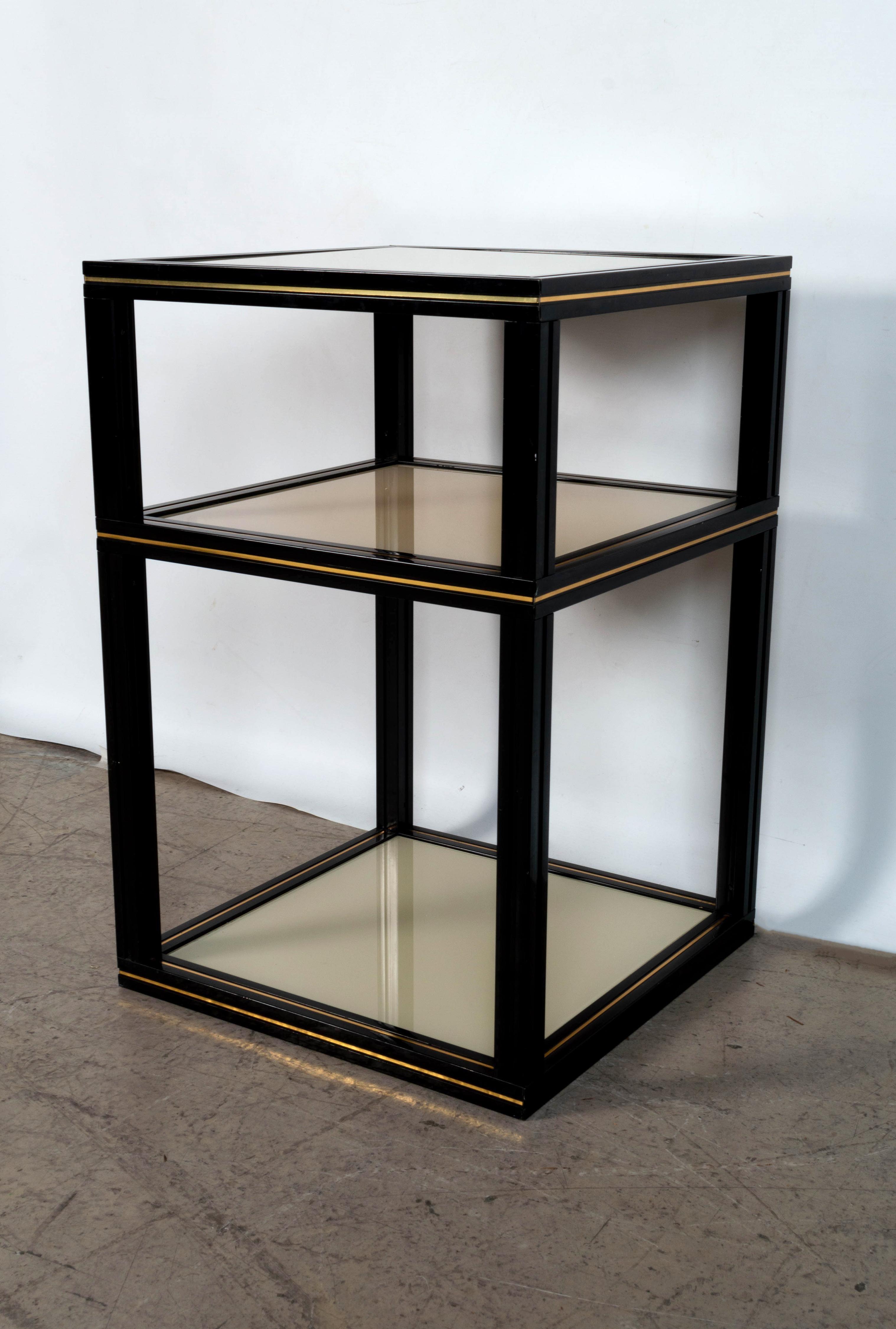 Mid-Century Modern French Mid-Century Etagere Lacquered Side Table by Pierre Vandel, Paris C.1970 For Sale