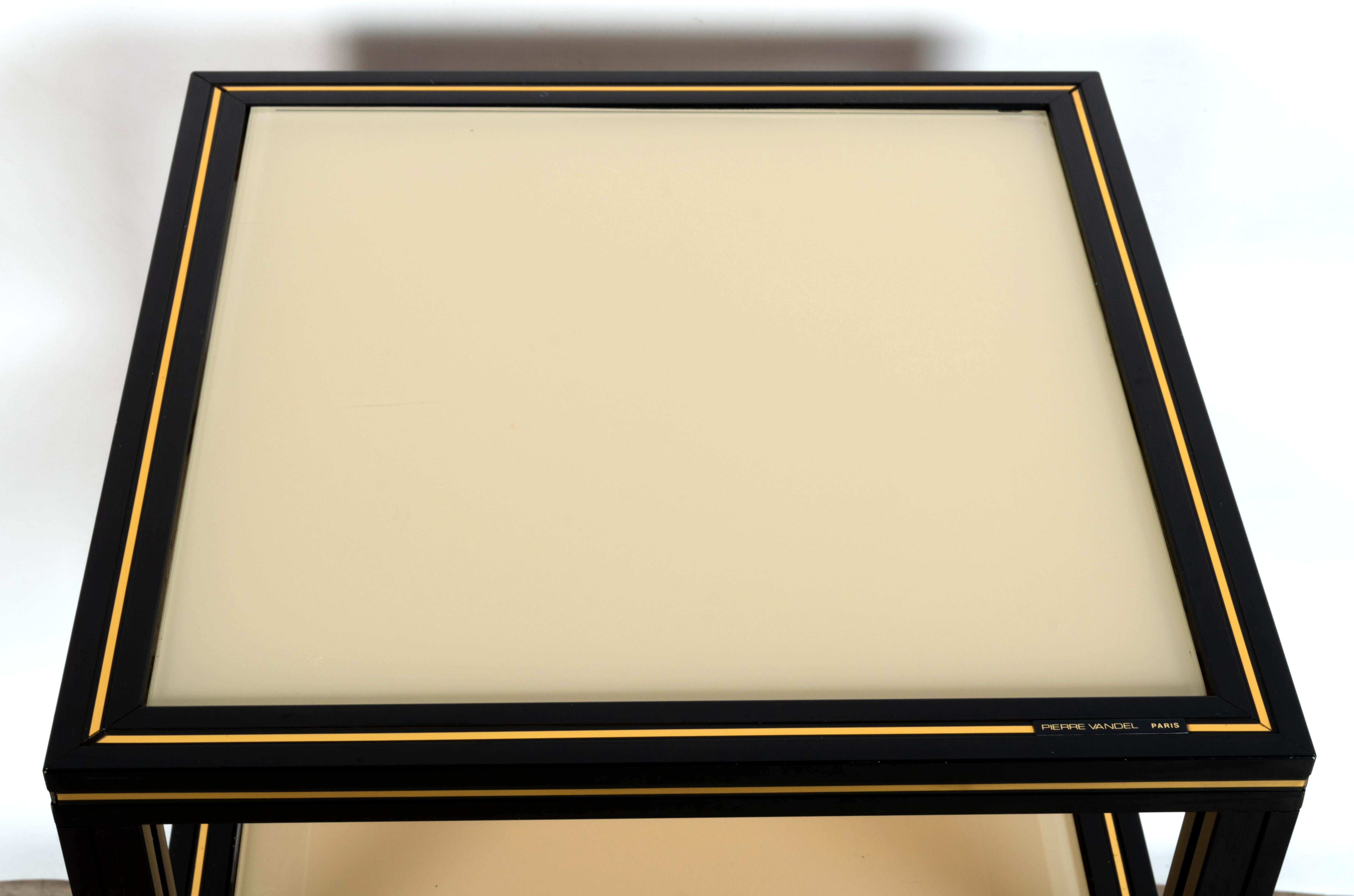 French Mid-Century Etagere Lacquered Side Table by Pierre Vandel, Paris C.1970 In Good Condition In London, GB