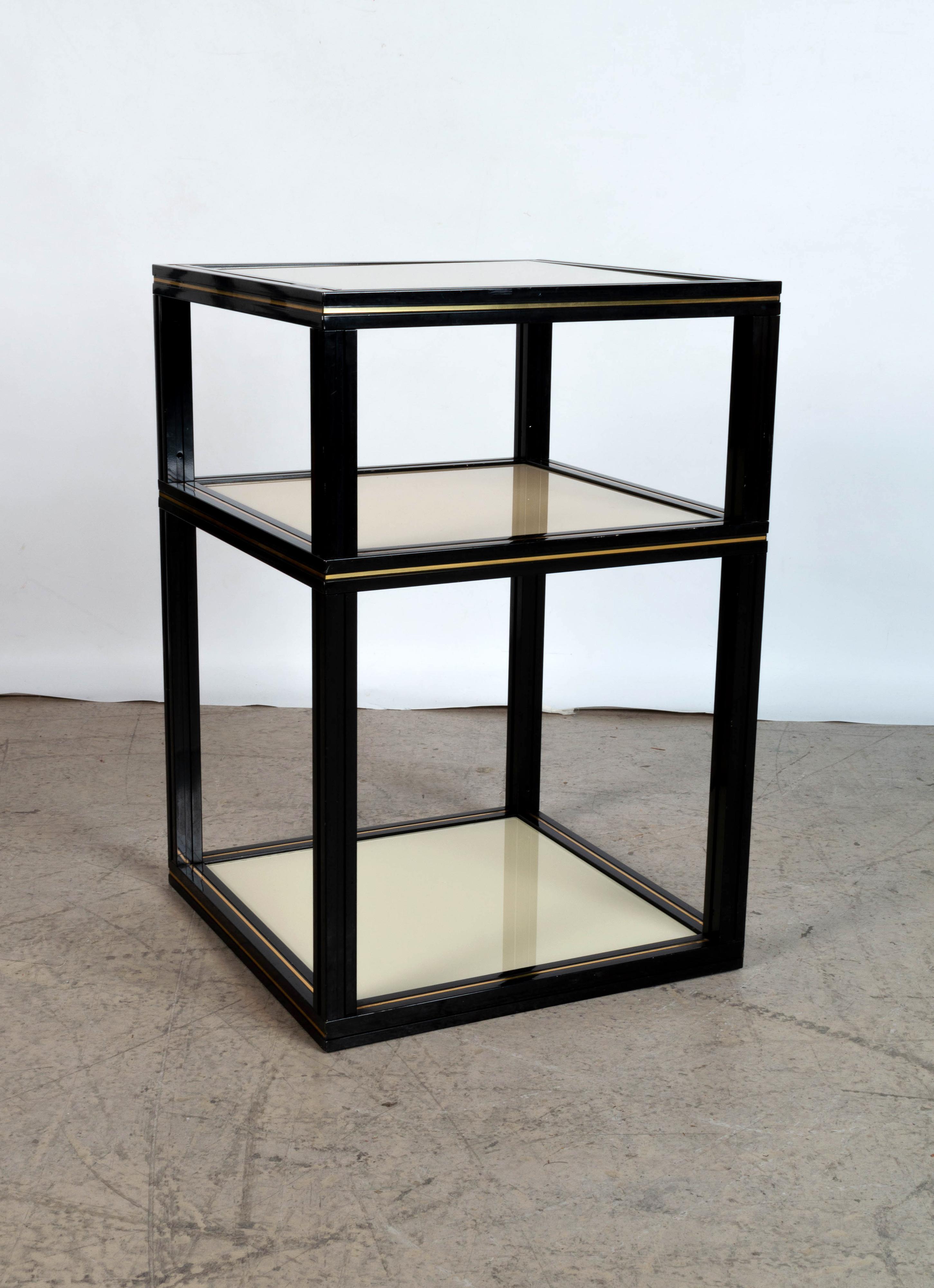 20th Century French Mid-Century Etagere Lacquered Side Table by Pierre Vandel, Paris C.1970 For Sale