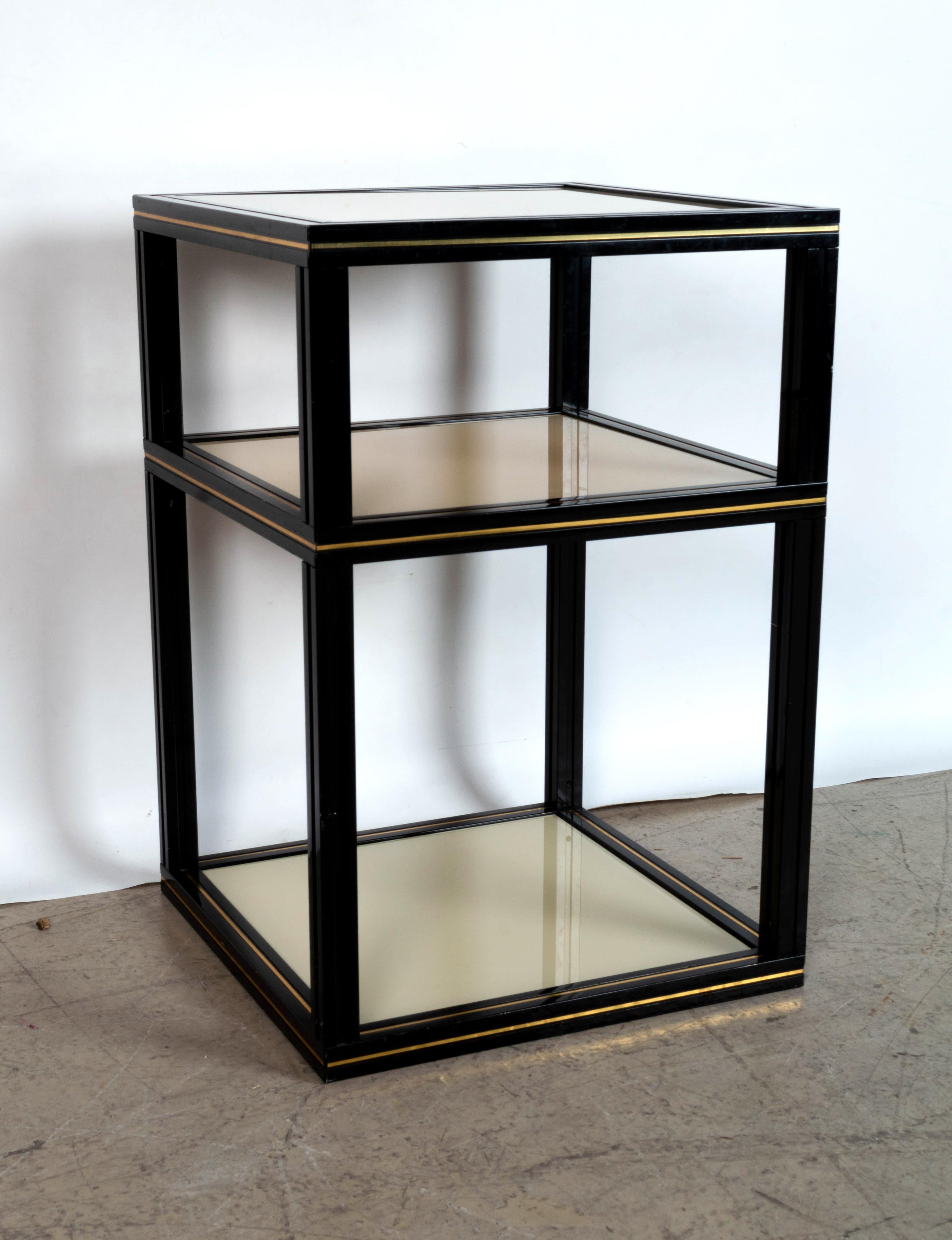 French Mid-Century Etagere Lacquered Side Table by Pierre Vandel, Paris C.1970 1