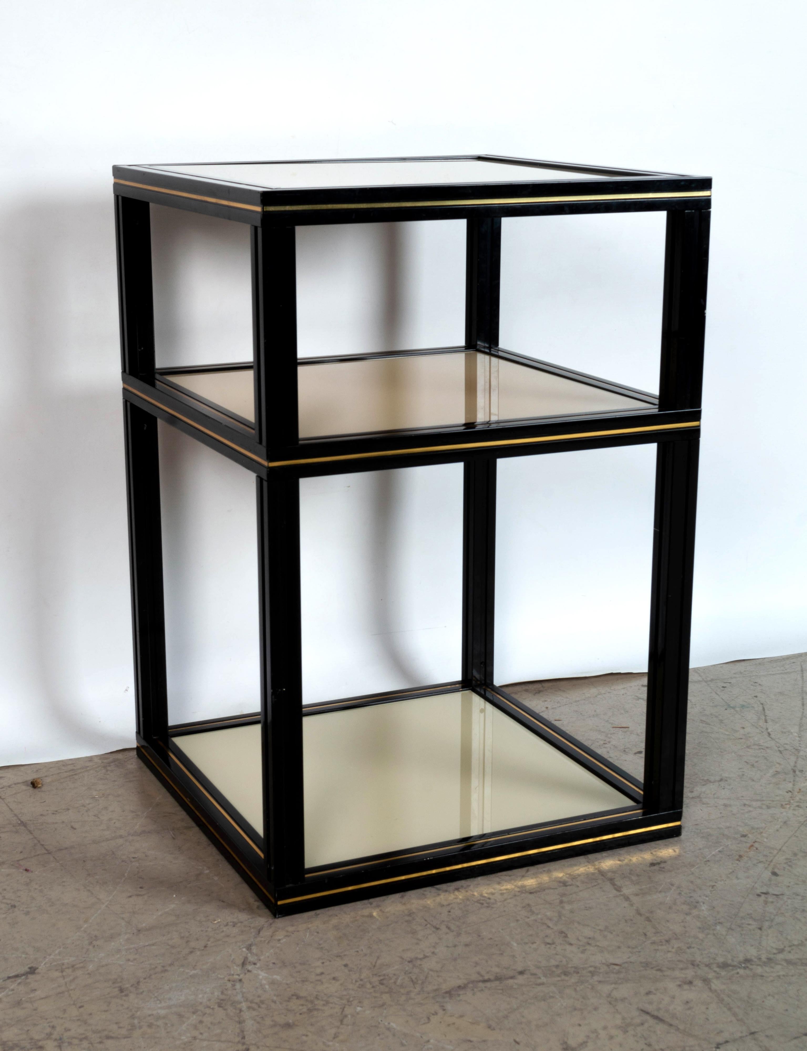 French Mid-Century Etagere Lacquered Side Table by Pierre Vandel, Paris C.1970 For Sale 1