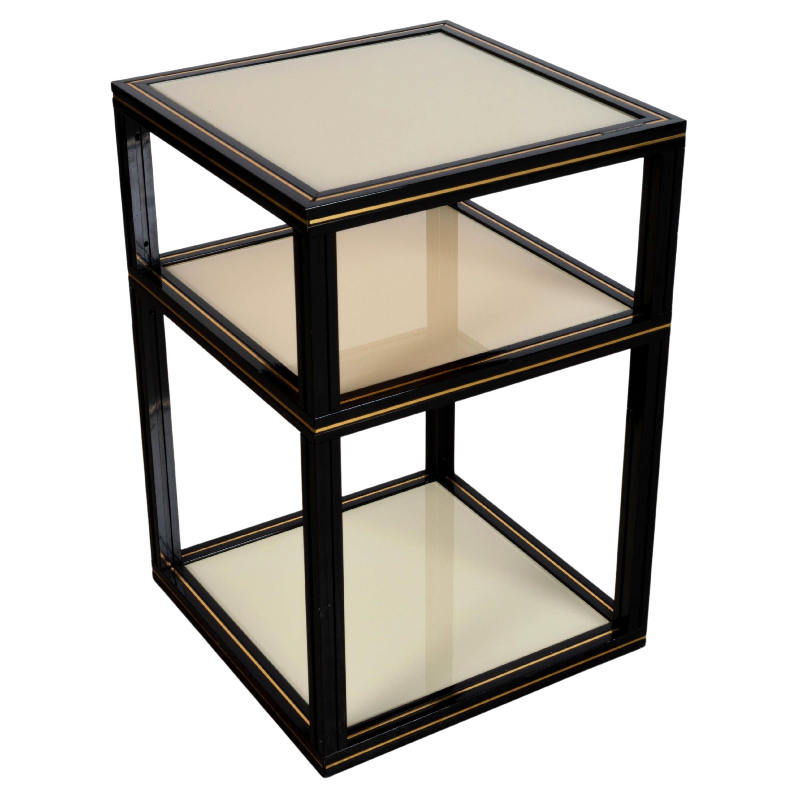French Mid-Century Etagere Lacquered Side Table by Pierre Vandel, Paris C.1970 For Sale