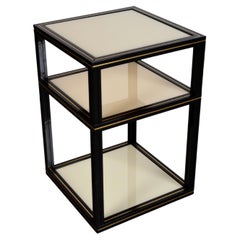 French Mid-Century Etagere Lacquered Side Table by Pierre Vandel, Paris C.1970