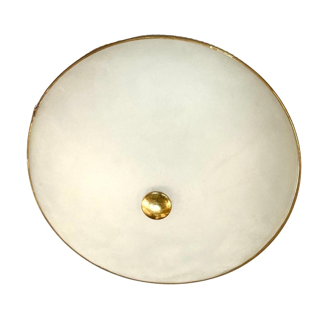 Mid-20th Century French Mid Century Flush Mount Fixture For Sale