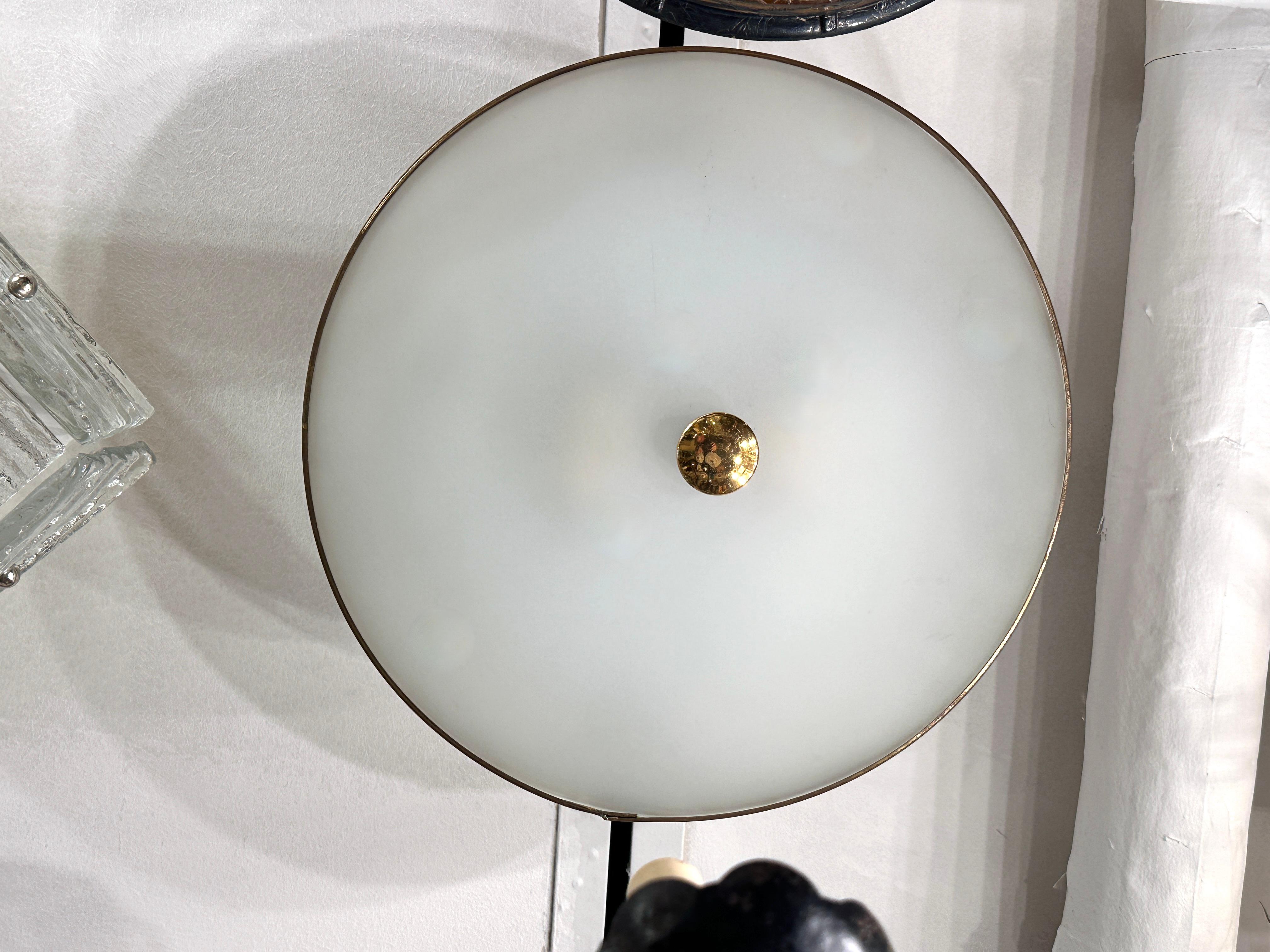 French Mid Century Flush Mount Fixture For Sale 1
