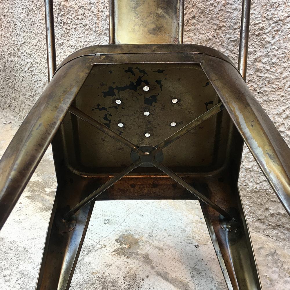 French Midcentury Galvanized Metal Tolix Chairs by Xavier Pauchard, 1970s 9