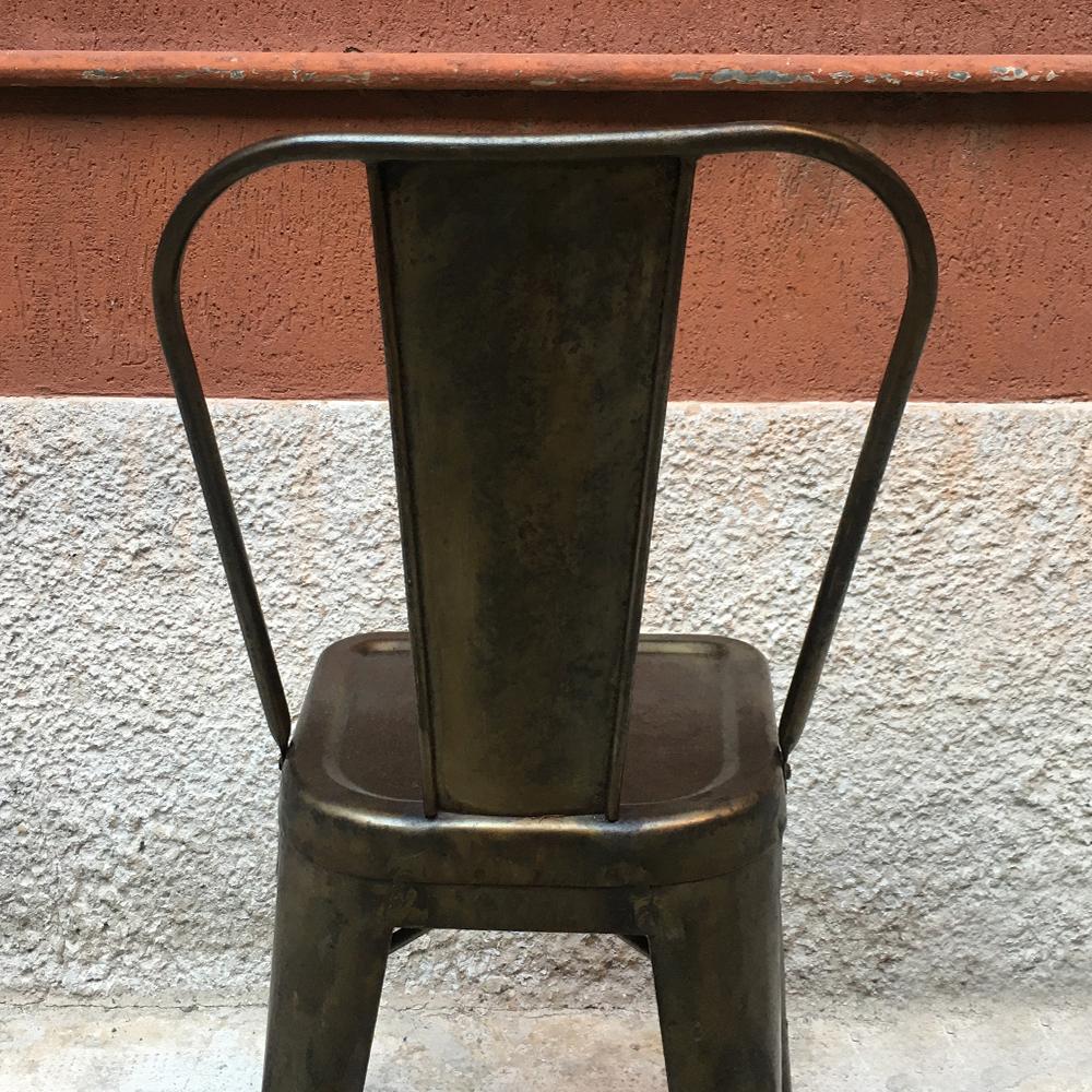 French Midcentury Galvanized Metal Tolix Chairs by Xavier Pauchard, 1970s 11