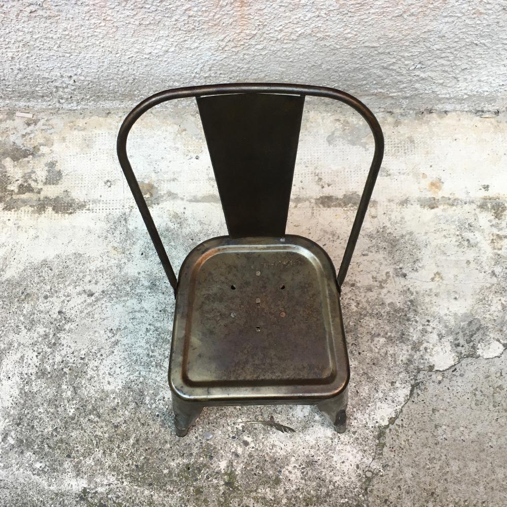 Late 20th Century French Midcentury Galvanized Metal Tolix Chairs by Xavier Pauchard, 1970s
