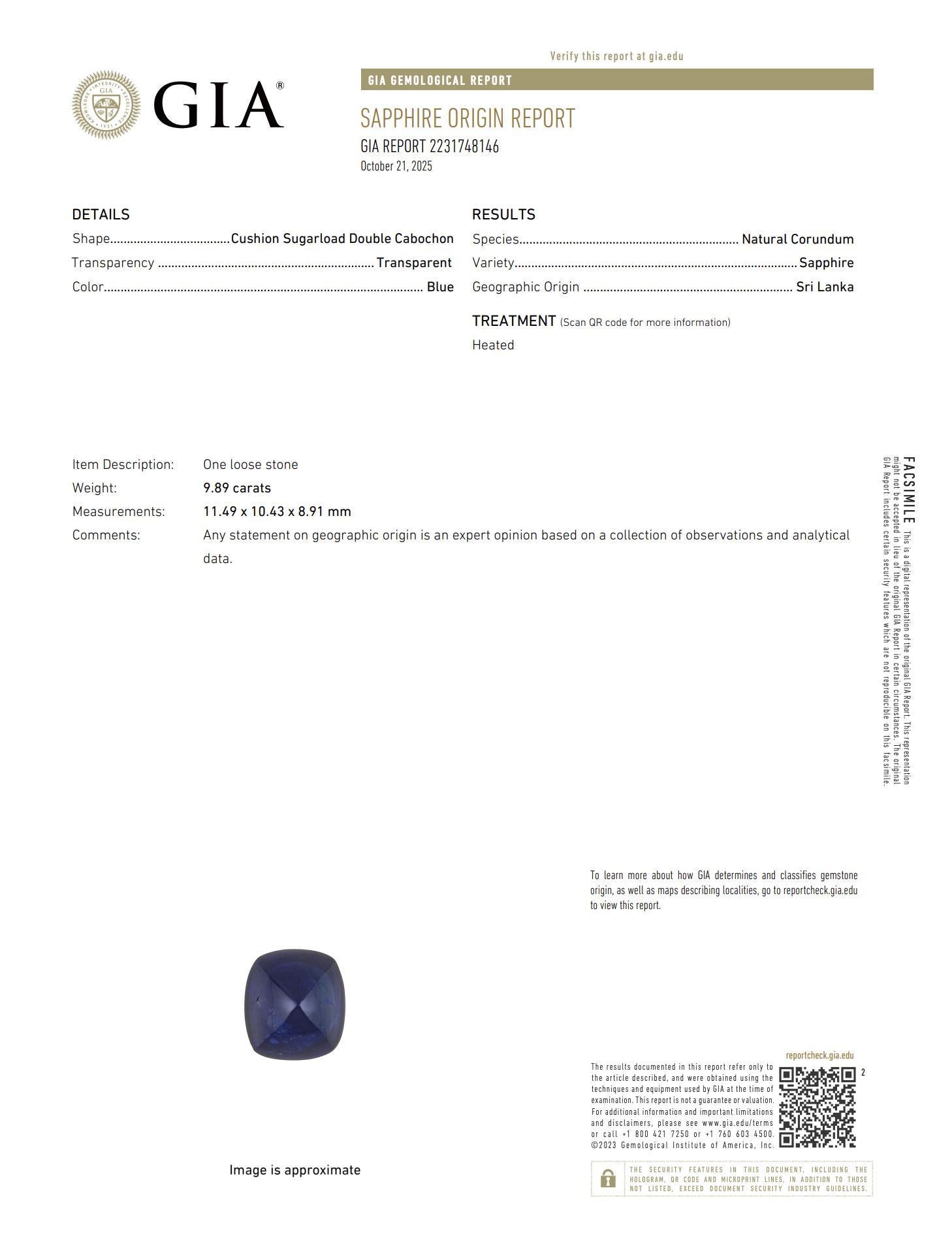 Französischer Mid Century GIA 9.89 Ceylon Saphir Diamant 18k Weißgold Ring im Angebot 1