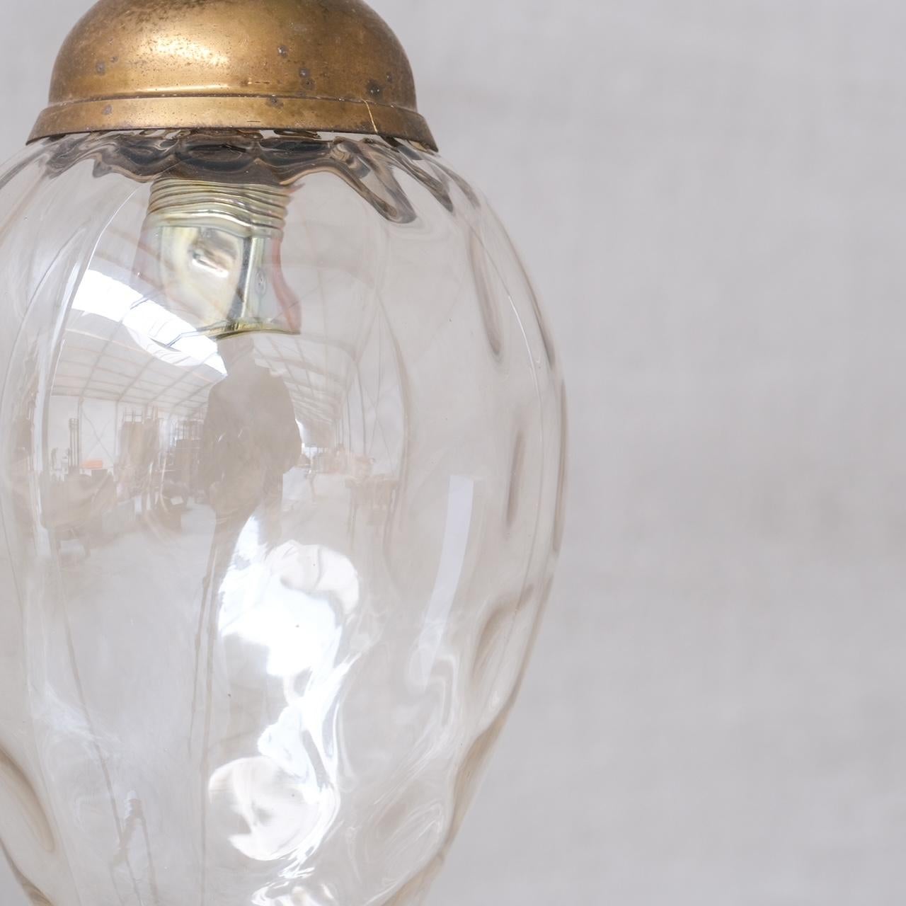 Milieu du XXe siècle Lights en verre et laiton du milieu du siècle dernier en vente