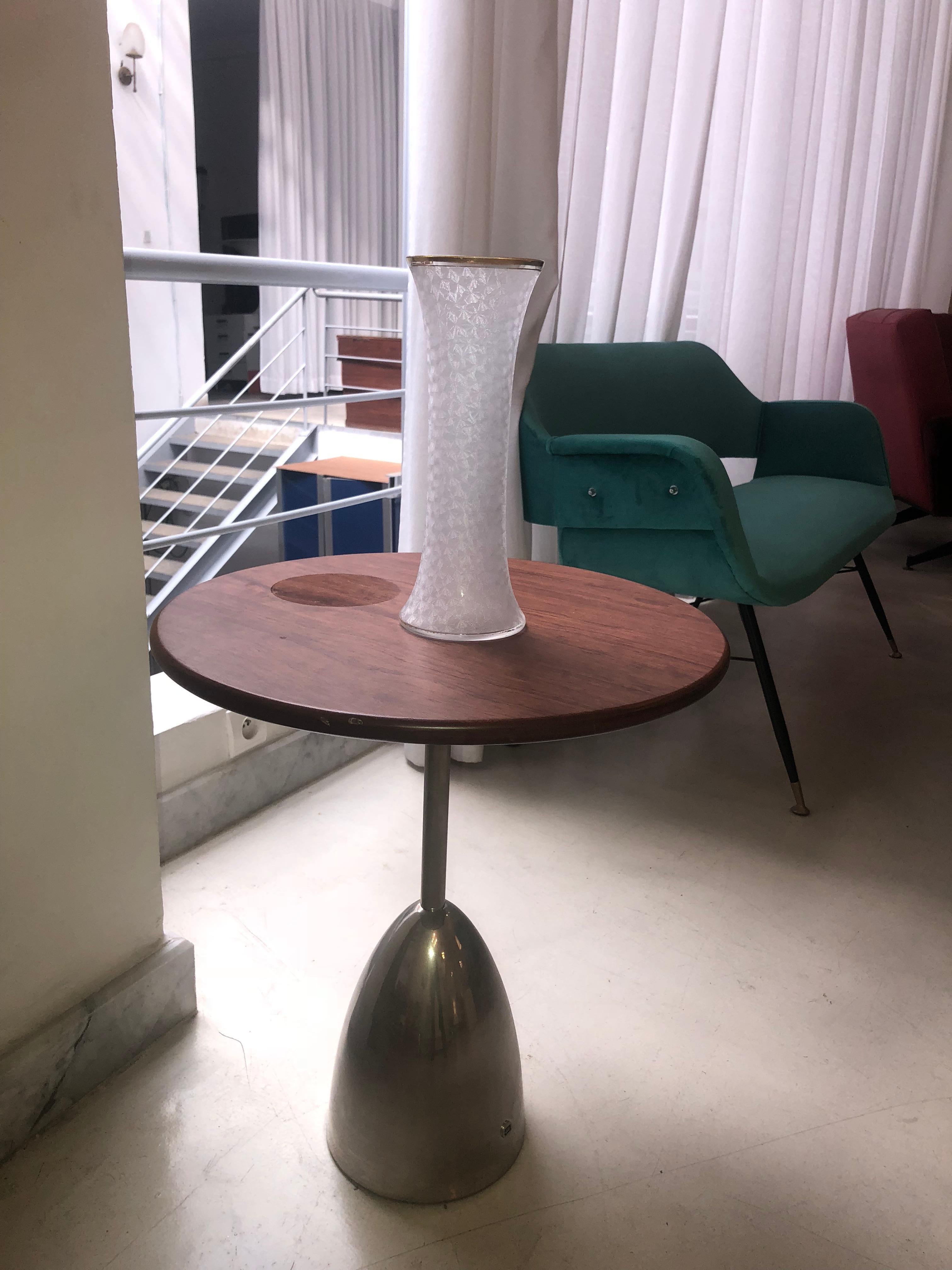 French Mid-Century Glass and Gold Vase, 1960s 2