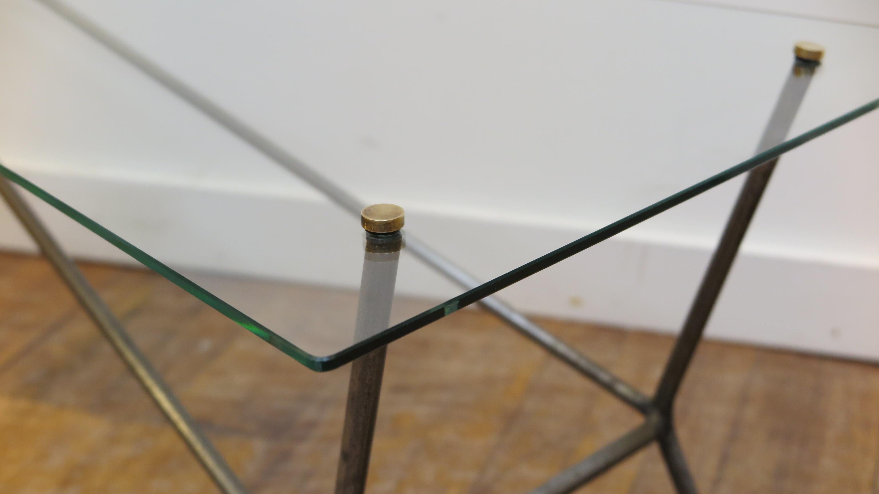 French Midcentury Glass Cocktail Table in the Style of Mathieu Mategot 4